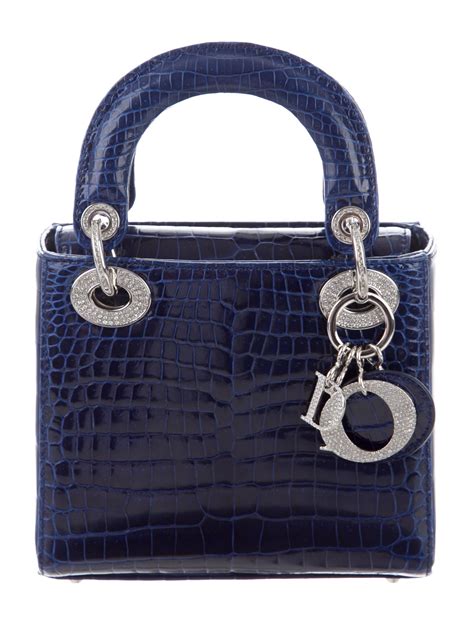 dark blue dior crocodile skin|Dior Crocodile Bag .